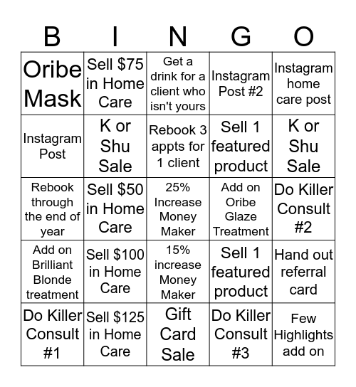 RCS Bingo Card