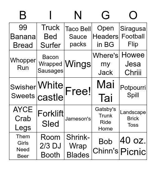 Can't Fire Me Bingo Card