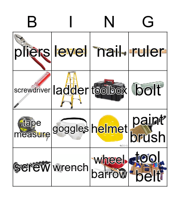 Tool Bingo Card