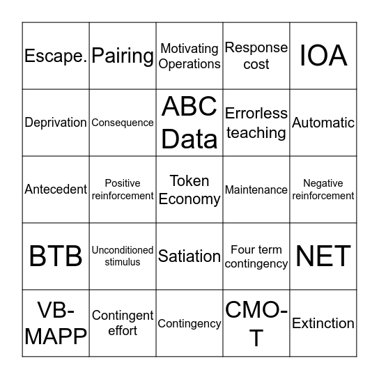 AOI BINGO  Bingo Card
