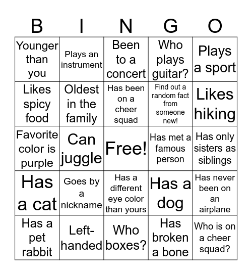 Nurse Camp-1 Bingo Card