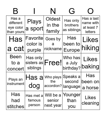 Nurse Camp-4 Bingo Card