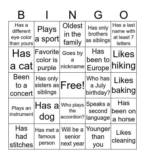 Nurse Camp-4 Bingo Card