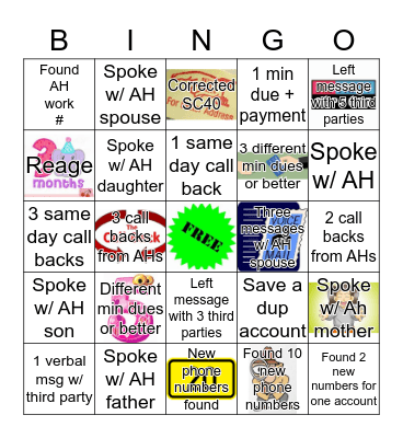Collections Bingo!! Bingo Card