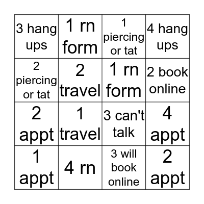 Bingo Card