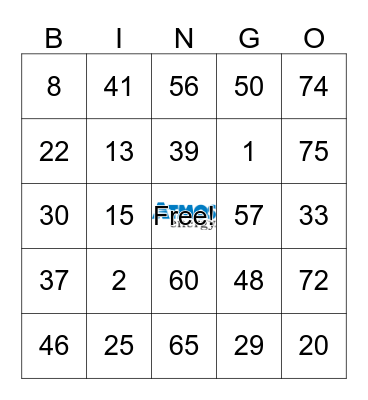 Atmos Bingo Card