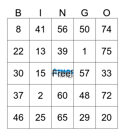 Atmos Bingo Card