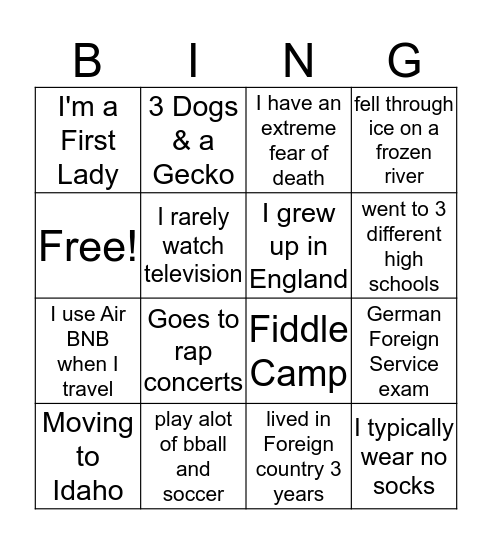 Know Your Leaders Bingo Card