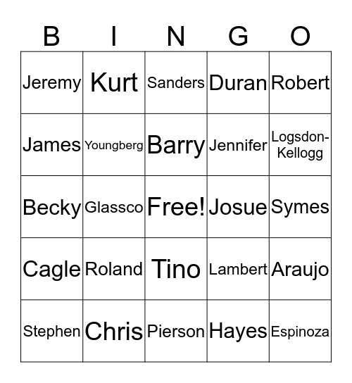 New Appointments: Council Oak District Bingo Card