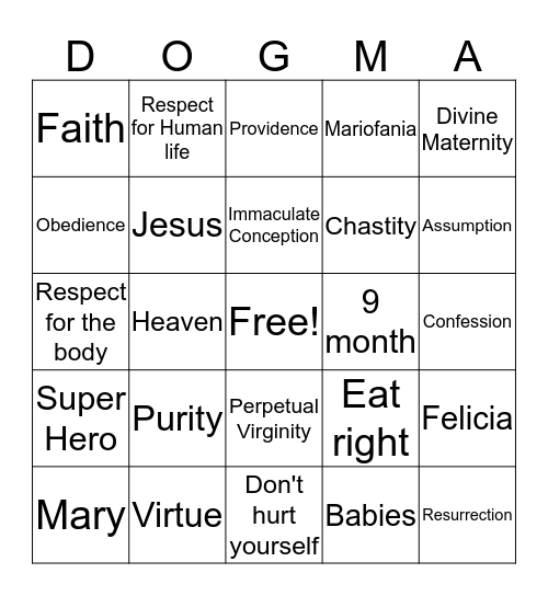 Mariofania 2019 Bingo Card