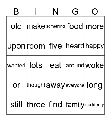 Yellow and Green Cloud Words Bingo Card