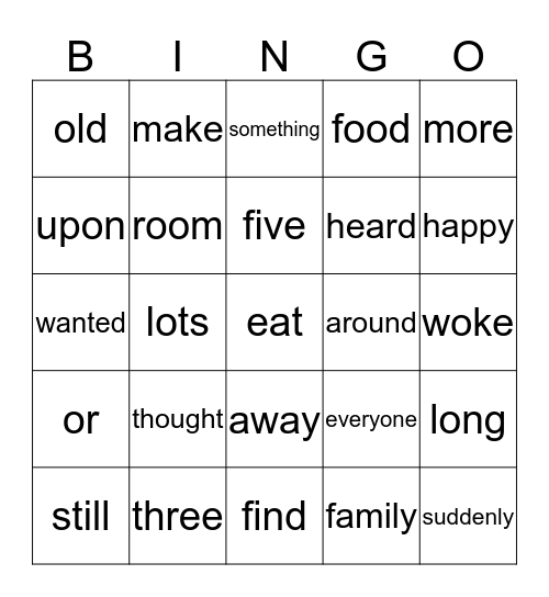 Yellow and Green Cloud Words Bingo Card