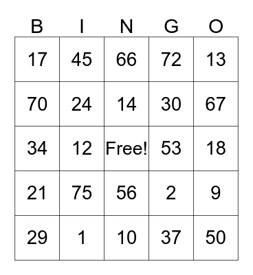 North Albury OOSH Bingo Card