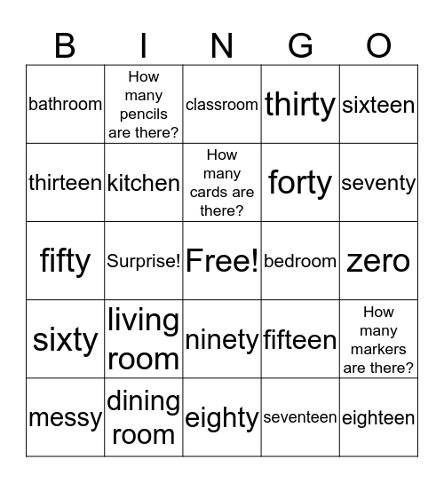 Unit 6: 3-4 Bingo Card