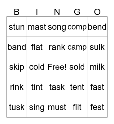 BLENDS REVIEW Bingo Card