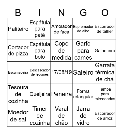 CHÁ BAR JÚLIA E RENAN Bingo Card