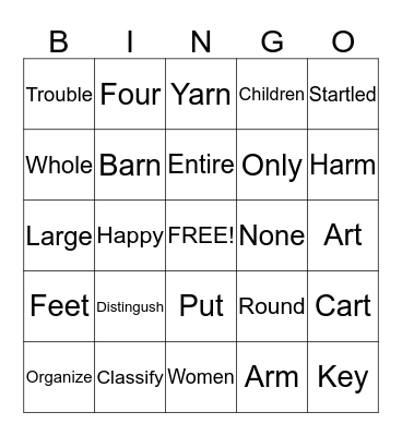 Bingo Baker Bingo Card