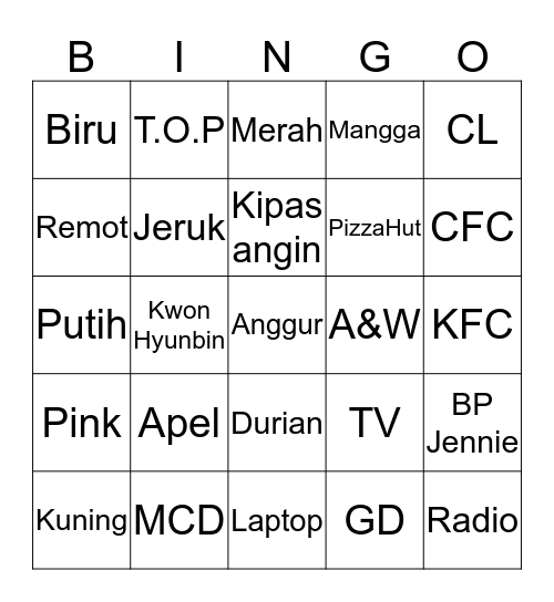 jihokim_ Bingo Card