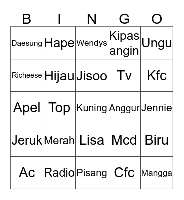 Untitled Bingoh Bingo Card