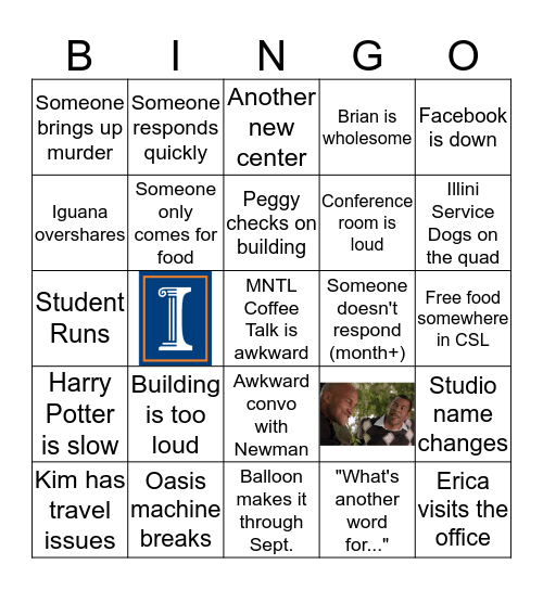 CSL Bingo (Fall 2019) Bingo Card