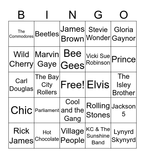 Classic Jams!! Bingo Card