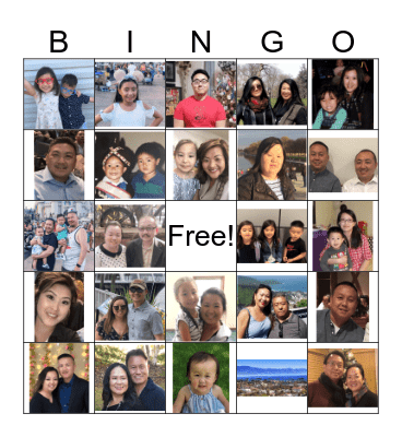 Naocha Family Bingo Card