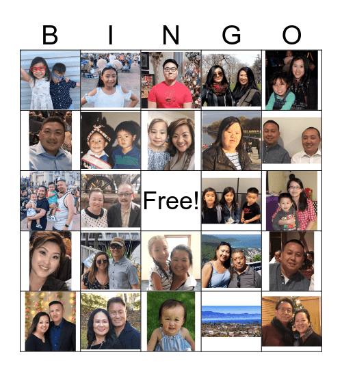 Naocha Family Bingo Card