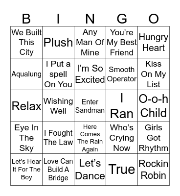 Boondocks Brews, Beats & Bingo 46-17 Bingo Card