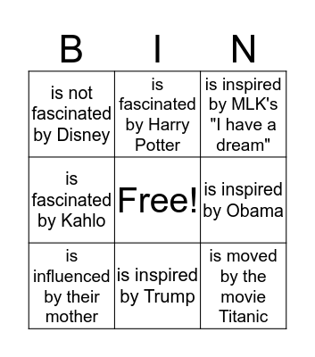 Find some who... Bingo Card