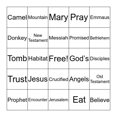 Encounter on the Road Bingo Card