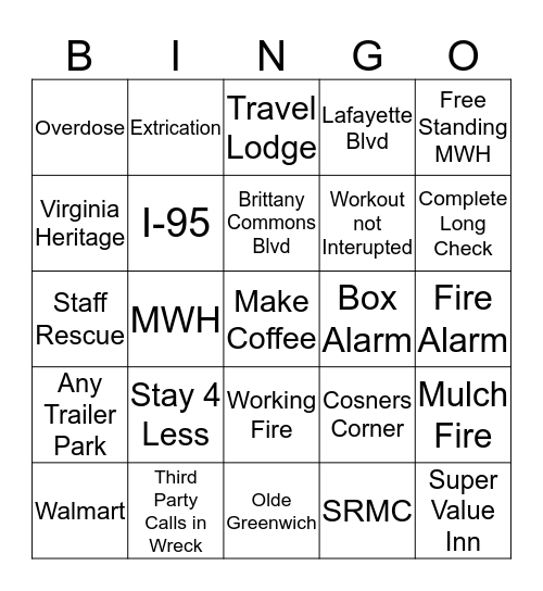 Company 4 Bingo Card