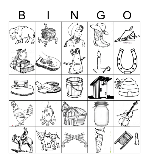 Pioneer Bingo Card