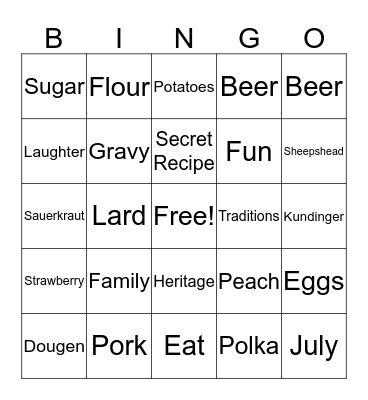 D & D Day Bingo Card