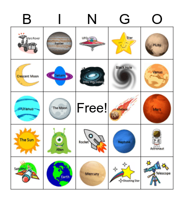 Galactic Bingo Card