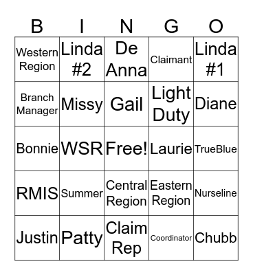 PeopleReady Workers Comp Bingo Card