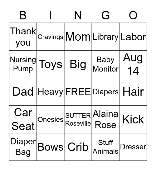 BINGO Card