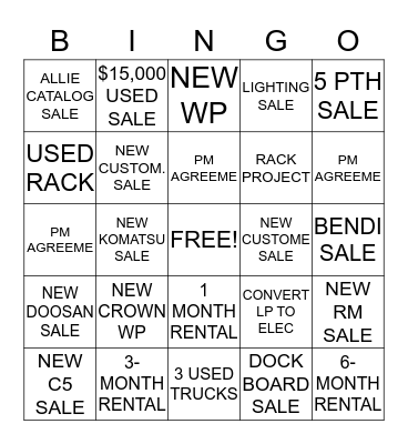 SPRING BLITZ BINGO Card