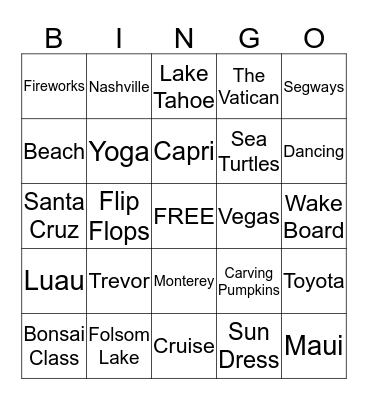 A Day in the Life of Breanne Bingo Card