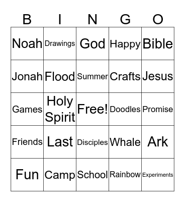 Last Day Bingo Card