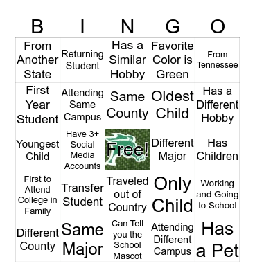 Columbia State Community College Bingo Card