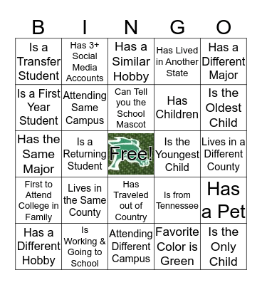 Columbia State Community College Bingo Card