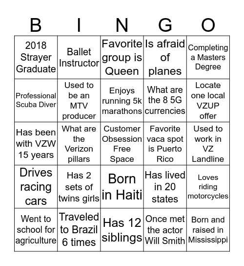 Testing 123 Bingo Card