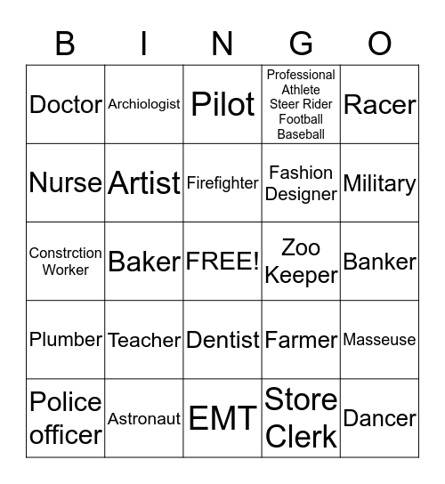 Teichelman Career Bingo Card