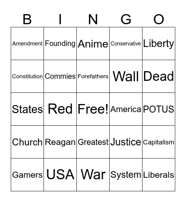 Dookie Shitposting Bingo Card