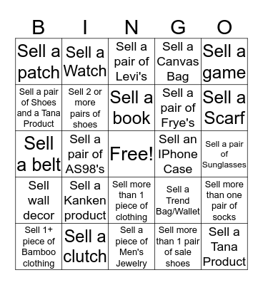 ROOSTER BINGO Card