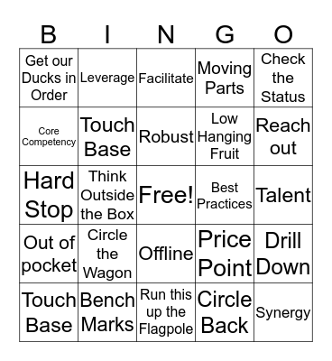 Lingo Bingo Card