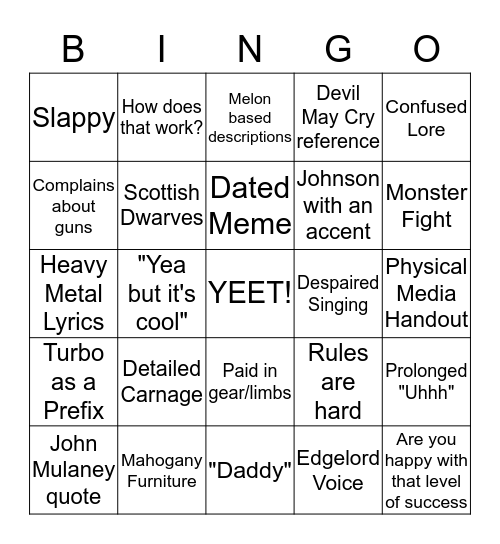 some hippies bingo party Bingo Card