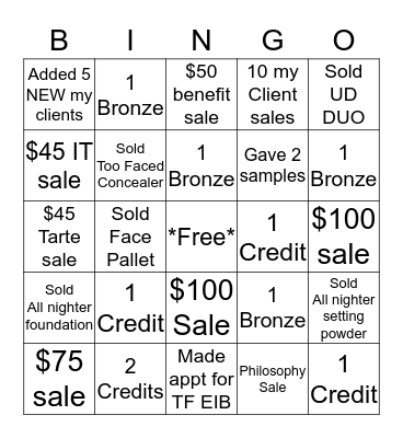 IMPULSE BINGO Card
