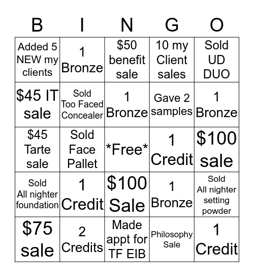 IMPULSE BINGO Card