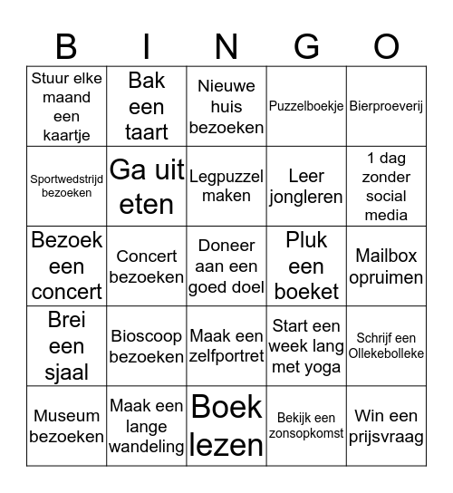 Het Grote Maud Herstel Bingospel Bingo Card